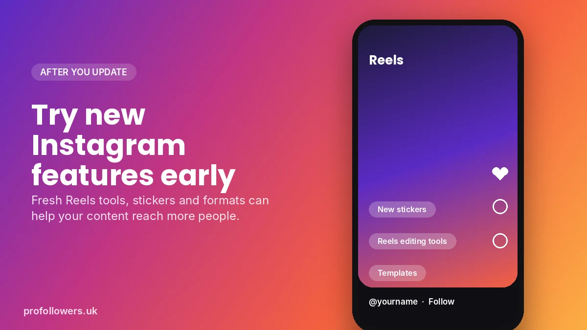 Creator using new Instagram Reels features on an updated app