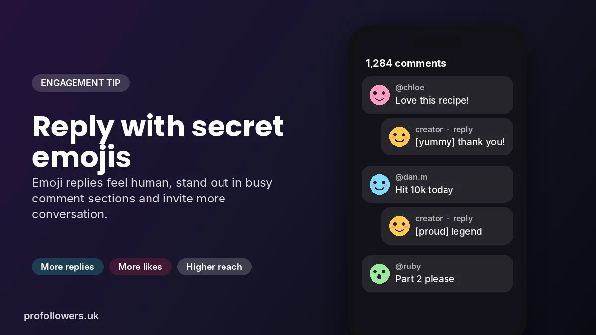 Creator replying to TikTok comments using secret emojis